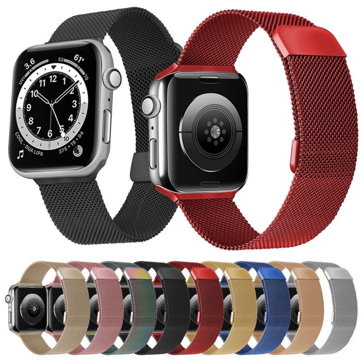 Adjustable Dual Section Milan Watch Band For Apple Watch Ultra 49mm&Watch Ultra 2 49mm / Series 9&8&7 45mm / SE 3&SE 2&6&SE&5&4 44mm / 3&2&1 42mm(Vintage Gold) by buy2fix