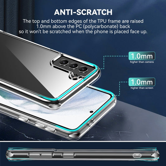 For Samsung Galaxy S21 5G TPU + PC Transparent Shockproof Protective Case by buy2fix