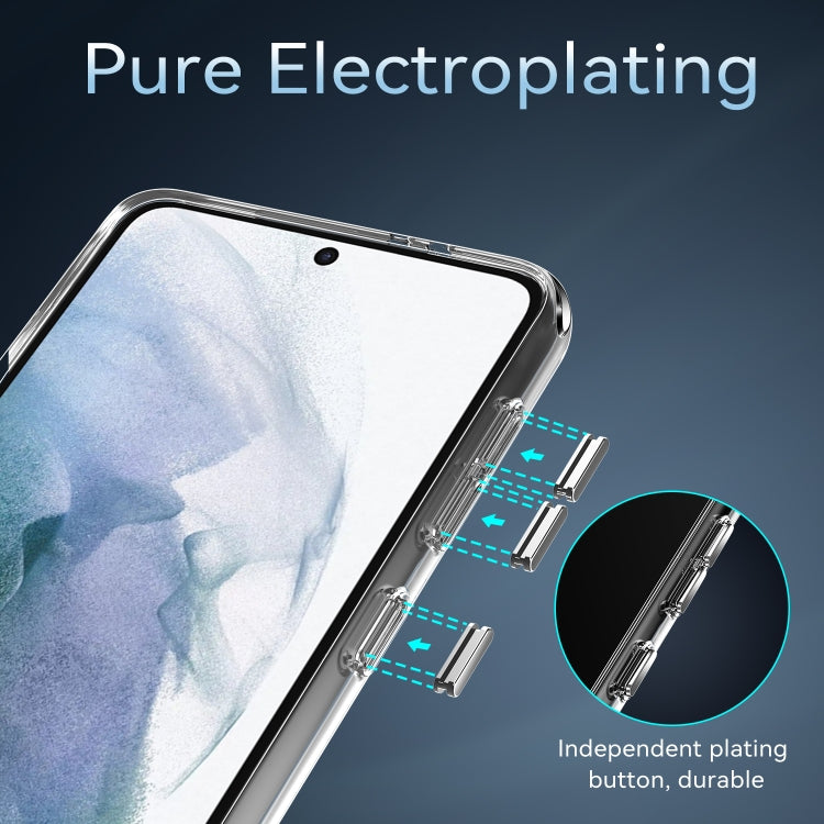 For Samsung Galaxy S21 FE TPU + PC Transparent Shockproof Protective Case by buy2fix