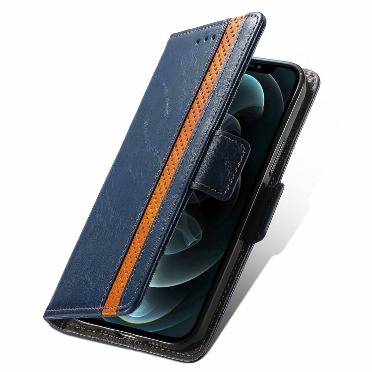 For iPhone 13 Pro Max CaseNeo Business Splicing Dual Magnetic Buckle Horizontal Flip PU Leather Case with Holder & Card Slots & Wallet (Blue) - iPhone 13 Pro Max Cases by buy2fix | Online Shopping UK | buy2fix