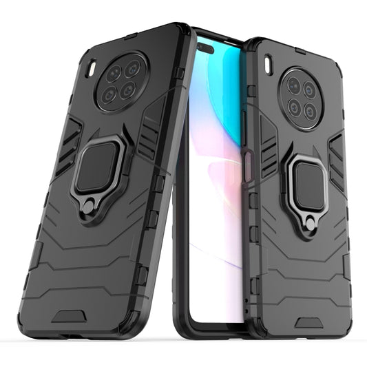 For Huawei nova 8i Foreign Version Shockproof PC + TPU Protective Case with Magnetic Ring Holder(Black) by buy2fix