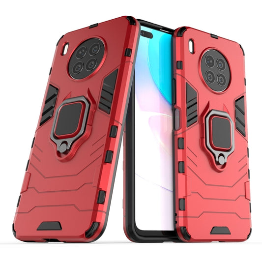 For Huawei nova 8i Foreign Version Shockproof PC + TPU Protective Case with Magnetic Ring Holder(Red) by buy2fix