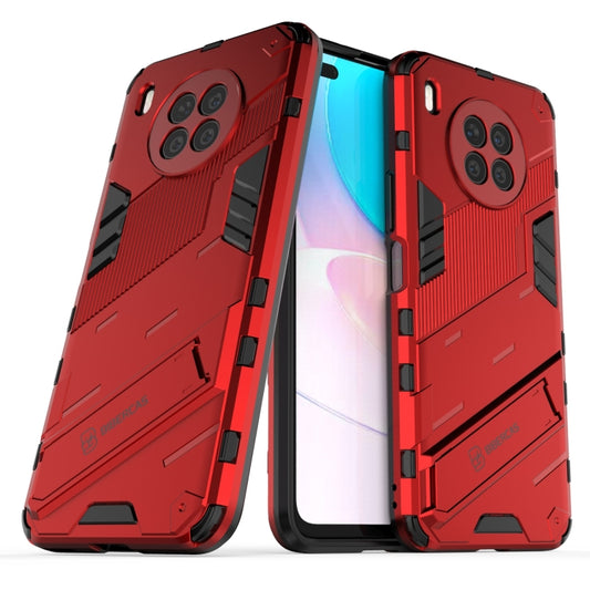 For Huawei nova 8i Foreign Version Punk Armor 2 in 1 PC + TPU Shockproof Case with Invisible Holder(Red) by buy2fix
