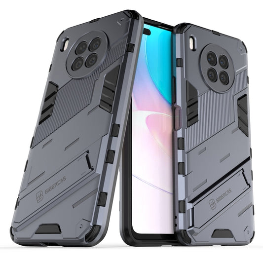For Huawei nova 8i Foreign Version Punk Armor 2 in 1 PC + TPU Shockproof Case with Invisible Holder(Grey) by buy2fix