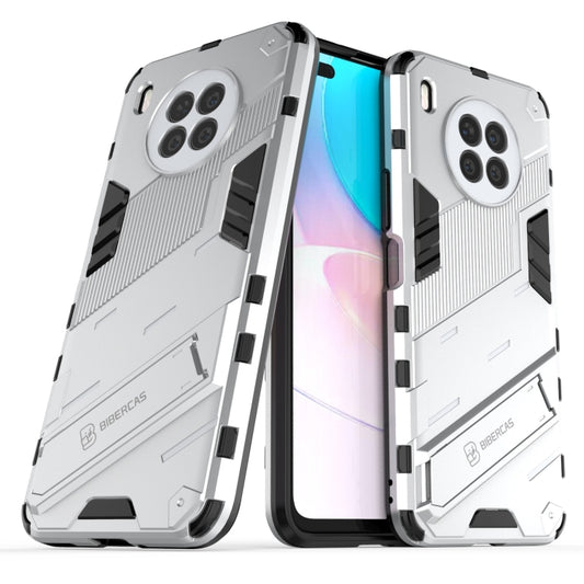 For Huawei nova 8i Foreign Version Punk Armor 2 in 1 PC + TPU Shockproof Case with Invisible Holder(White) by buy2fix