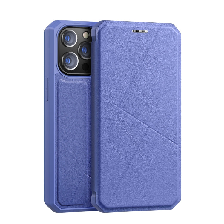 For iPhone 13 Pro DUX DUCIS New Skin X Series PU + TPU Horizontal Flip Leather Case with Holder & Card Slots (Blue) - iPhone 13 Pro Cases by DUX DUCIS | Online Shopping UK | buy2fix