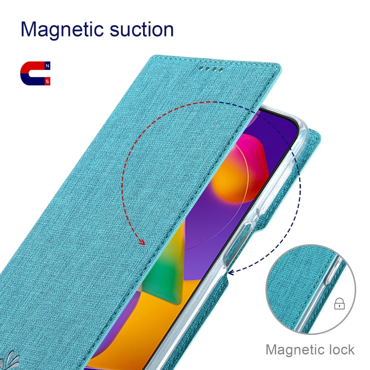 For Samsung Galaxy A22 5G ViLi DMX Series Shockproof TPU + PU Leather Magnetic Attraction Horizontal Flip Case with Card Slot & Holder(Blue) - Galaxy Phone Cases by ViLi | Online Shopping UK | buy2fix