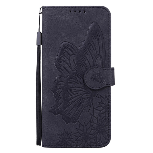 For iPhone 13 Retro Skin Feel Butterflies Embossing Horizontal Flip Leather Case with Holder & Card Slots & Wallet(Black) by buy2fix