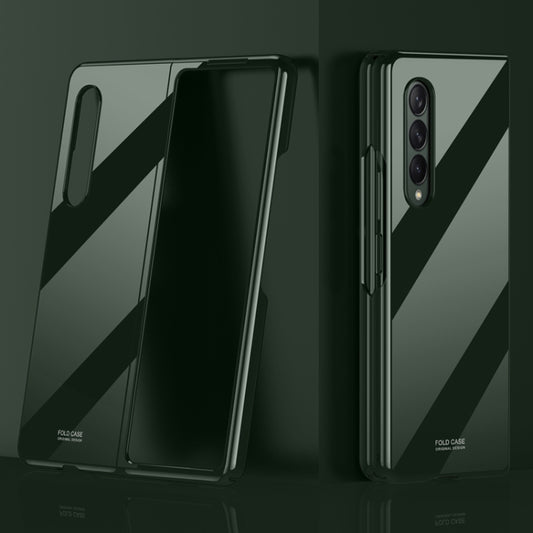 For Samsung Galaxy Z Fold3 5G Shockproof Piano Paint Protective Case(Green) by GKK