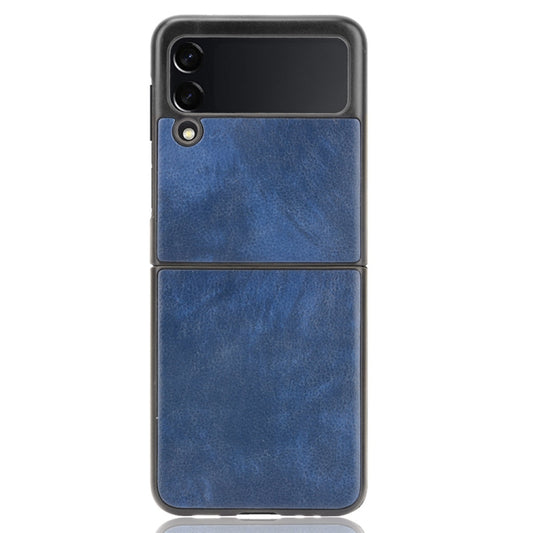 For Samsung Galaxy Z Flip3 5G Shockproof Litchi Texture PC + PU Case(Blue) by buy2fix