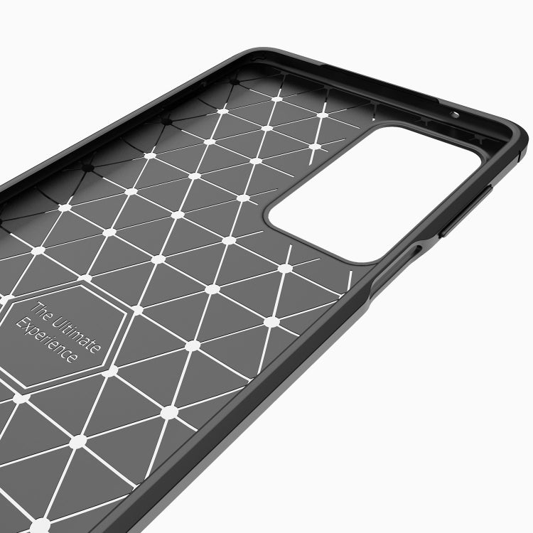 For Motorola Moto Edge 20 Pro Brushed Texture Carbon Fiber TPU Case(Red) by buy2fix