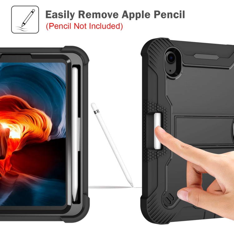 For iPad mini 2024 / mini 6 Silicone + PC Shockproof Protective Tablet Case with Holder(Black) - iPad mini 6 Cases by buy2fix | Online Shopping UK | buy2fix