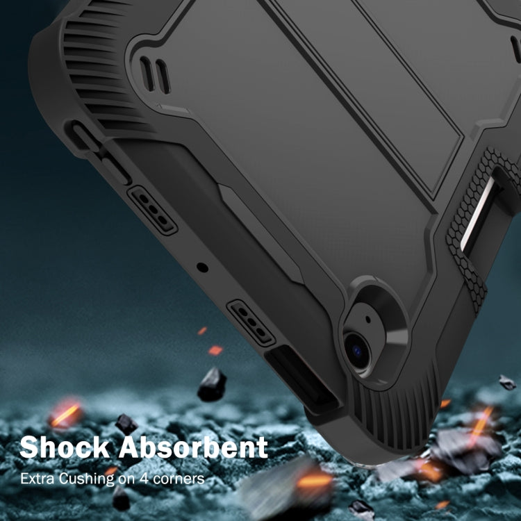 For iPad mini 2024 / mini 6 Silicone + PC Shockproof Protective Tablet Case with Holder(Black) - iPad mini 6 Cases by buy2fix | Online Shopping UK | buy2fix
