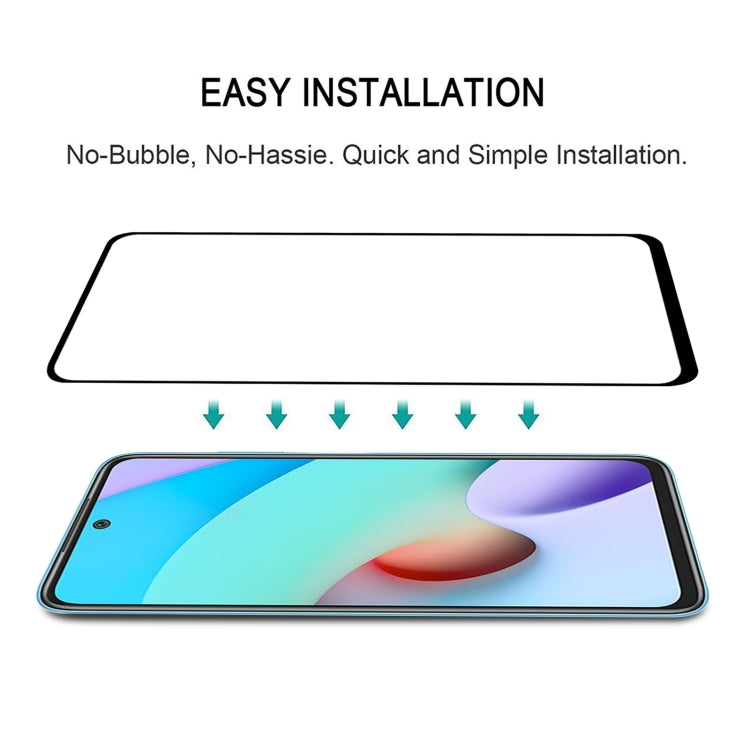 For Xiaomi Redmi 10 25 PCS Full Glue Full Cover Screen Protector Tempered Glass Film by buy2fix