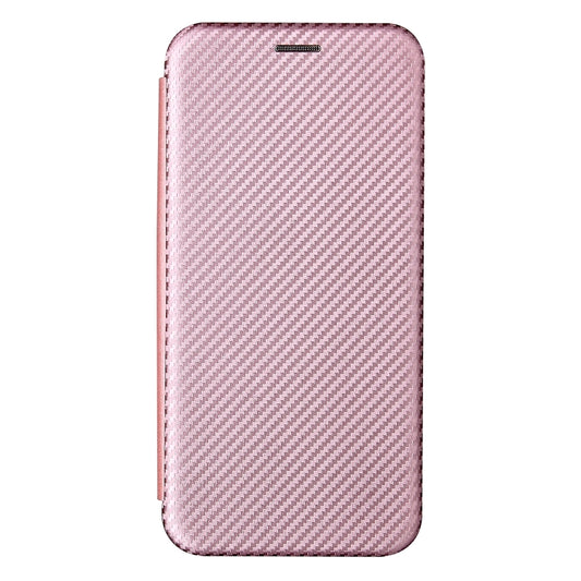 Carbon Fiber Texture Horizontal Flip TPU + PC + PU Leather Case with Card Slot For Xiaomi Redmi 10(Pink) by buy2fix