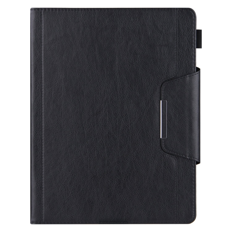 For iPad Pro 12.9 2022 / 2021 / 2020 / 2018 Solid Color Horizontal Flip Leather Tablet Case with Holder & Card Slot & Photo Frame & Wallet(Black) - iPad Pro 12.9 (2022/2021) Cases by buy2fix | Online Shopping UK | buy2fix