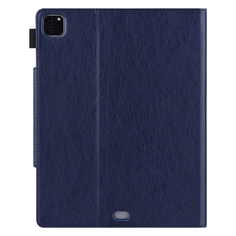 For iPad Pro 12.9 2022 / 2021 / 2020 / 2018 Solid Color Horizontal Flip Leather Tablet Case with Holder & Card Slot & Photo Frame & Wallet(Royal Blue) - iPad Pro 12.9 (2022/2021) Cases by buy2fix | Online Shopping UK | buy2fix