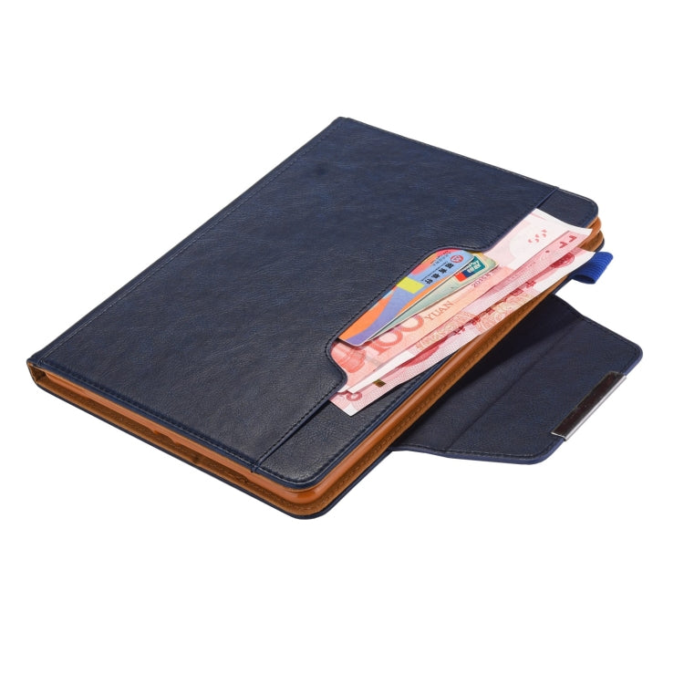 For iPad Pro 12.9 2022 / 2021 / 2020 / 2018 Solid Color Horizontal Flip Leather Tablet Case with Holder & Card Slot & Photo Frame & Wallet(Royal Blue) - iPad Pro 12.9 (2022/2021) Cases by buy2fix | Online Shopping UK | buy2fix