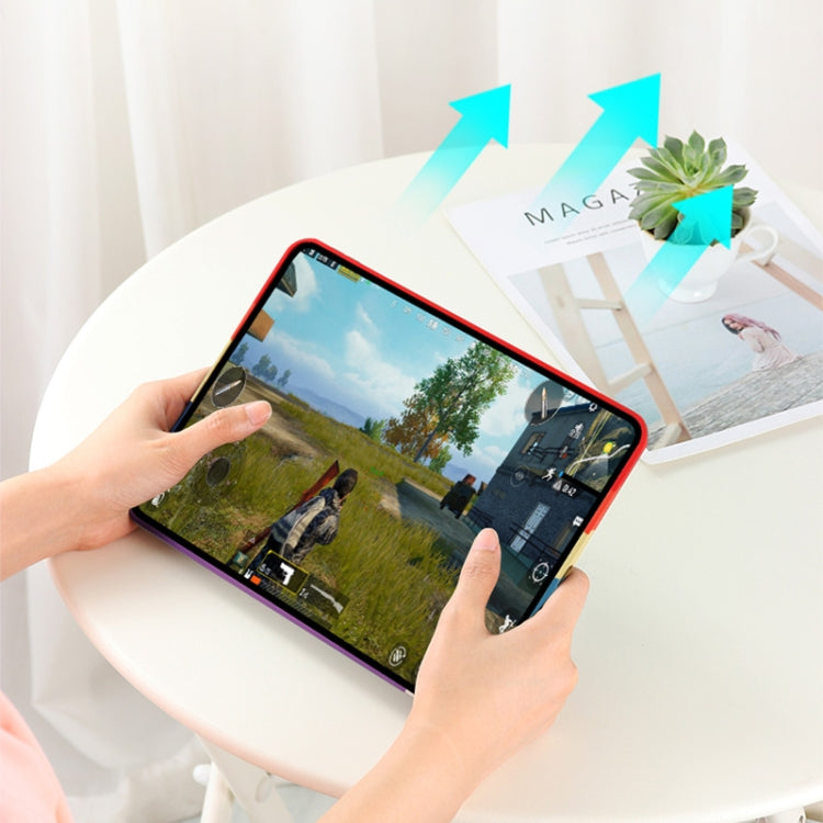 Rainbow Liquid Silicone + PC Shockproof Protective Case For iPad Air 2022 / 2020 10.9 inch by buy2fix