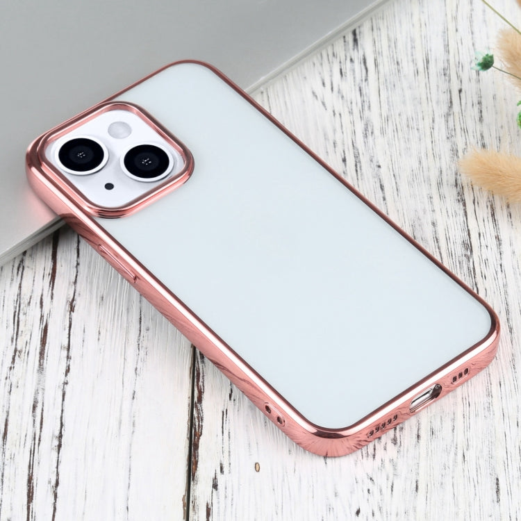For iPhone 13 Ultra-thin Electroplating TPU Protective Case(Pink) - iPhone 13 Cases by buy2fix | Online Shopping UK | buy2fix
