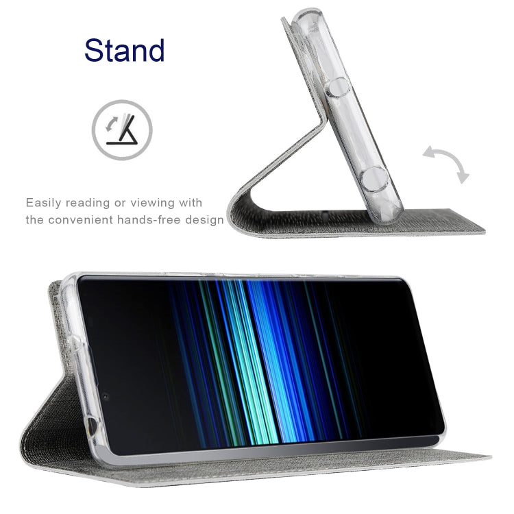 For Sony Xperia 5 III ViLi DMX Series Shockproof TPU + PU Leather Magnetic Attraction Horizontal Flip Case with Card Slot & Holder(Grey) - Sony Cases by ViLi | Online Shopping UK | buy2fix