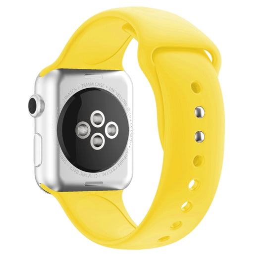 Double Nail Silicone Strap Watch Band For Apple Watch Ultra 49mm&Watch Ultra 2 49mm / Series 9&8&7 45mm / SE 3&SE 2&6&SE&5&4 44mm / 3&2&1 42mm(Yellow) by buy2fix