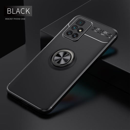 For Xiaomi Redmi 10 Metal Ring Holder 360 Degree Rotating TPU Case(Black) by buy2fix