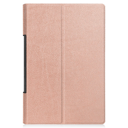 For Lenovo Yoga Tab 11 / YT-J706X Custer Texture Horizontal Flip PU Leather Case with Holder & Sleep / Wake-up Function(Rose Gold) by buy2fix
