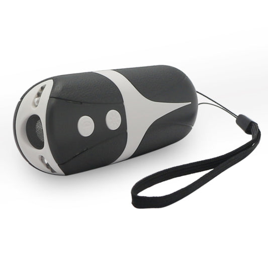 RC-534 Handheld Portable Ultrasonic Dog Repeller with LED Lights(Black + White) by buy2fix