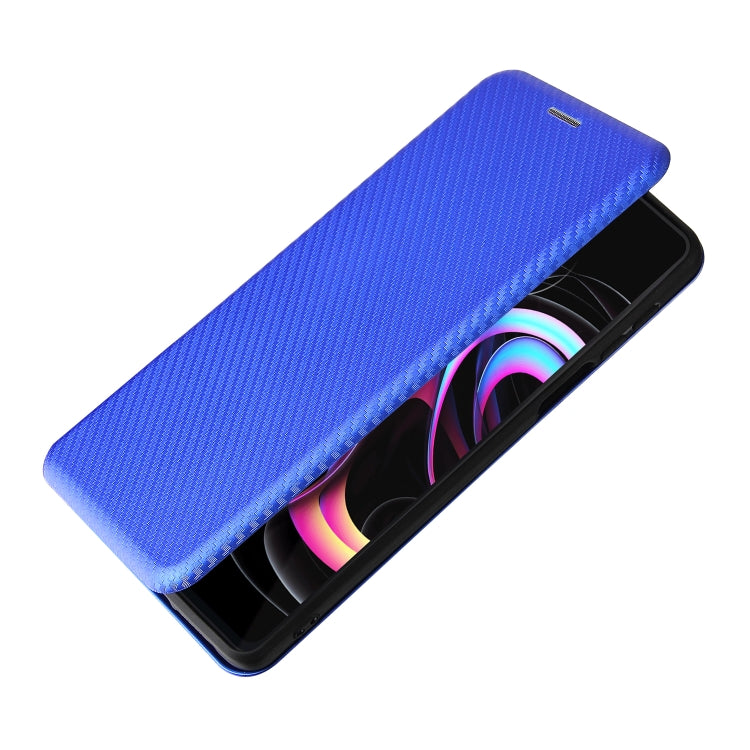 For Motorola Edge 20 Pro Carbon Fiber Texture Horizontal Flip TPU + PC + PU Leather Case with Card Slot(Blue) by buy2fix