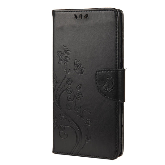 Butterfly Flower Pattern Horizontal Flip Leather Case with Holder & Card Slots & Wallet For Xiaomi Redmi 10(Black) by buy2fix