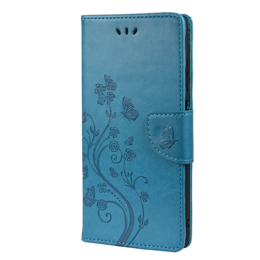 Butterfly Flower Pattern Horizontal Flip Leather Case with Holder & Card Slots & Wallet For Xiaomi Redmi 10(Blue) by buy2fix
