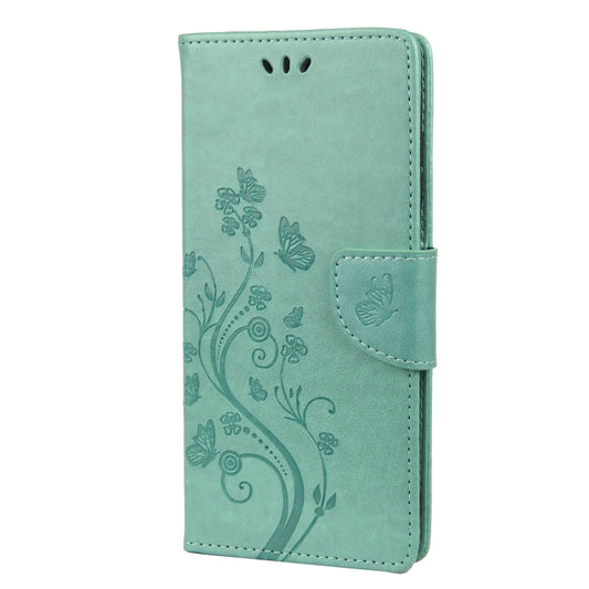 Butterfly Flower Pattern Horizontal Flip Leather Case with Holder & Card Slots & Wallet For Xiaomi Redmi 10(Green) by buy2fix
