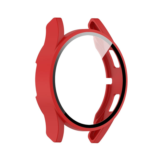 For Samsung Galaxy Watch4 40mm PC Protective Case with Tempered Glass Film(Red) by buy2fix