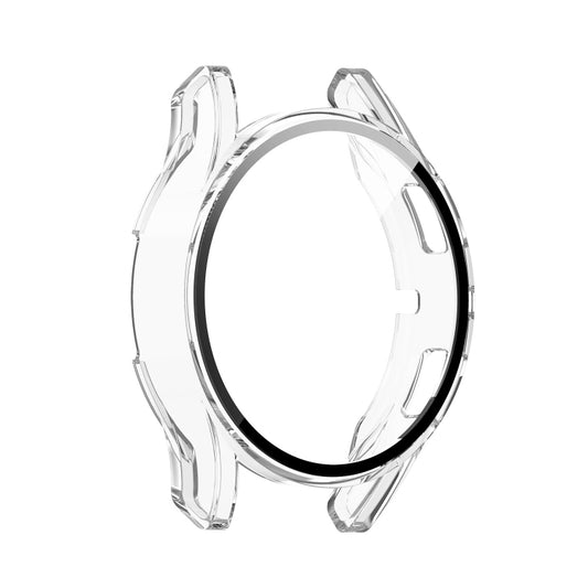 For Samsung Galaxy Watch4 40mm PC Protective Case with Tempered Glass Film(Transparent White) by buy2fix