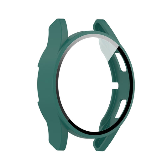 For Samsung Galaxy Watch4 44mm PC Protective Case with Tempered Glass Film(Green) by buy2fix