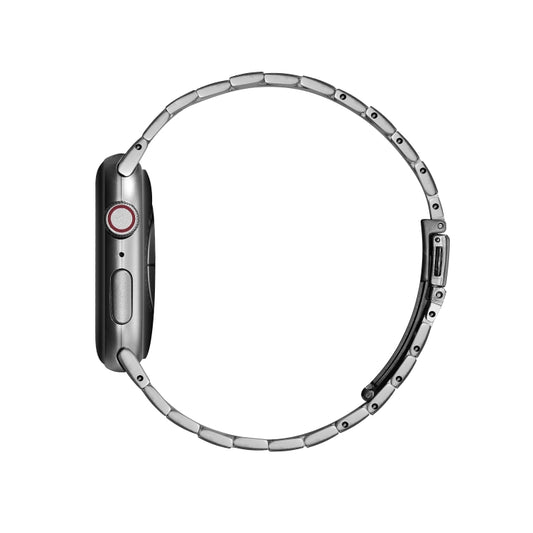 Ultra-thin Three-bead Metal Strap Watch Band For Apple Watch Series 9&8&7 41mm / SE 3&SE 2&6&SE&5&4 40mm / 3&2&1 38mm(Grey) by buy2fix