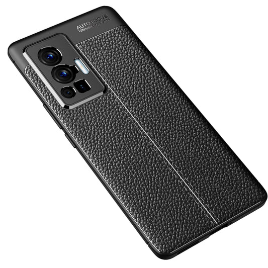 For vivo X70 Pro Litchi Texture TPU Shockproof Case(Black) by buy2fix