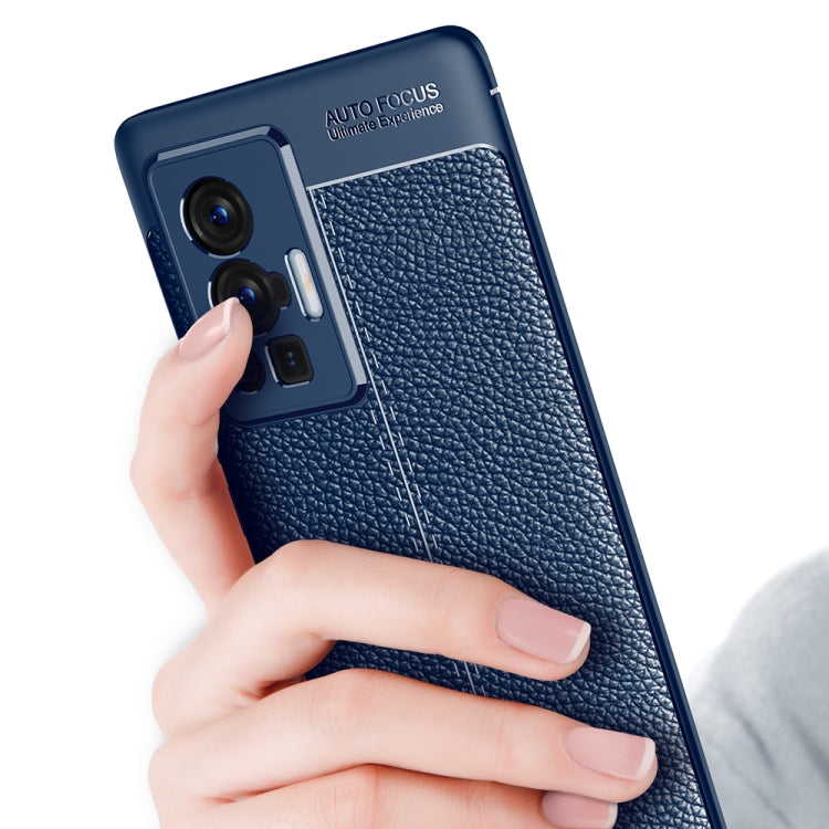 For vivo X70 Pro Litchi Texture TPU Shockproof Case(Black) by buy2fix