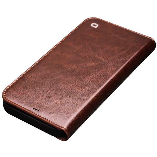 For iPhone 13 QIALINO Horizontal Flip Leather Case with Holder & Card Slots & Wallet(Brown) by QIALINO