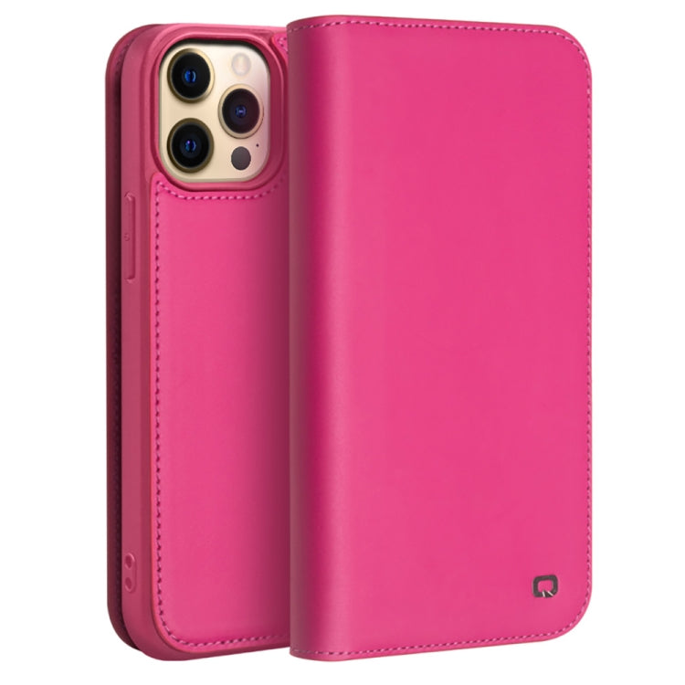 For iPhone 13 Pro QIALINO Business Horizontal Flip Leather Case with Holder & Card Slots & Wallet (Rose Red) - iPhone 13 Pro Cases by QIALINO | Online Shopping UK | buy2fix