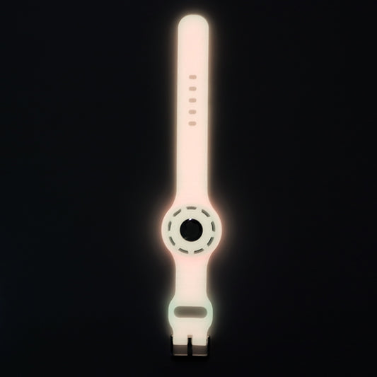 Anti-scratch Shockproof Silicone Bracelet Strap Protective Cover Case For AirTag(Rose Red Fluorescent) by buy2fix