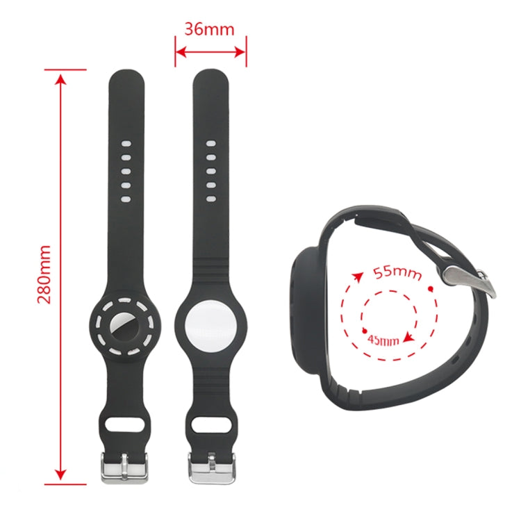 Anti-scratch Shockproof Silicone Bracelet Strap Protective Cover Case For AirTag(White) by buy2fix