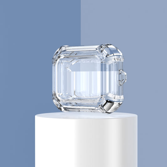 Anti-drop Transparent PC Two-color Earphone Protective Case with Hanging Loop for AirPods 3(Transparent) by buy2fix