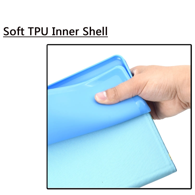 For iPad Air / Air 2 / iPad 9.7 Colored Drawing Horizontal Flip PU Leather Case with Holder & Card Slot & Sleep / Wake-up Function(Blue Marble) - More iPad Cases by buy2fix | Online Shopping UK | buy2fix