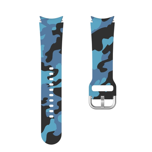 For Samsung Galaxy Watch4 / Watch4 Classic Silicone Printing Watch Band(Camouflage Blue) by buy2fix