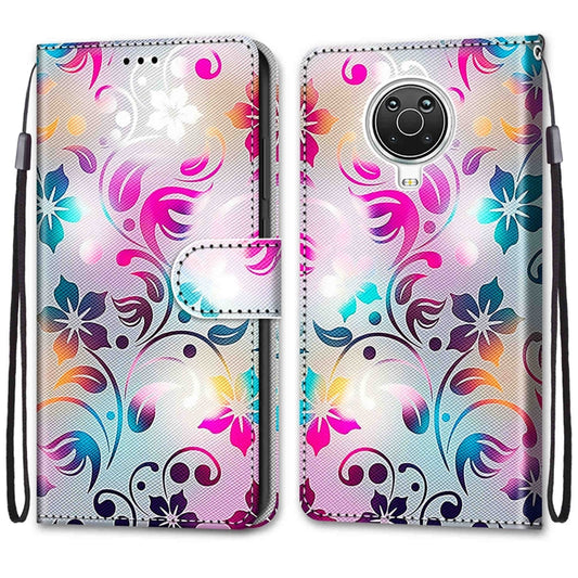 For Nokia G20 / G10 / 6.3 Coloured Drawing Cross Texture Horizontal Flip PU Leather Case with Holder & Card Slots & Wallet & Lanyard(Gradient Colorful Flower) by buy2fix