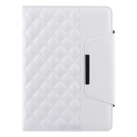 Checkered Pattern Horizontal Flip Leather Case with Holder & Card Slots & Hand Strap For iPad mini 5 / 4(White) - iPad mini (2019) / mini 5 Cases by buy2fix | Online Shopping UK | buy2fix