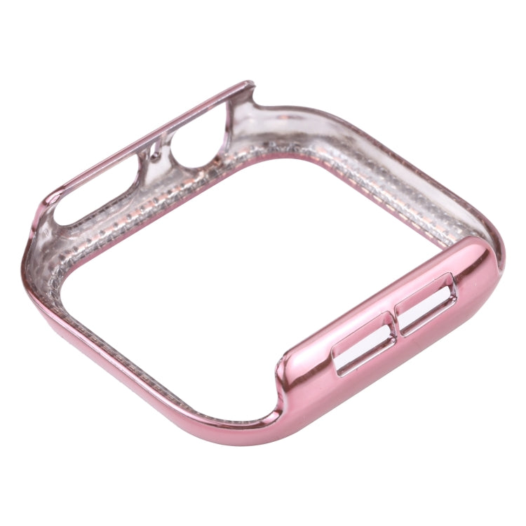 Metal Diamond Protective Watch Case For Apple Watch Series 6 / 5 / 4 / Watch SE 44mm(Pink) by buy2fix