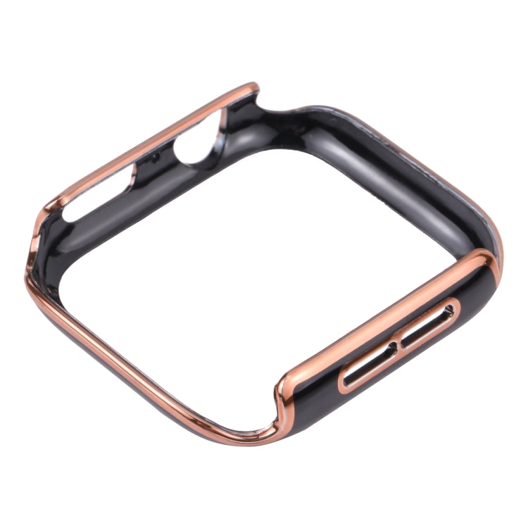 Dual-color Electroplating PC Protective Watch Case For Apple Watch Series 3 & 2 & 1 42mm(Rose Gold Edge + Black Bottom) by buy2fix